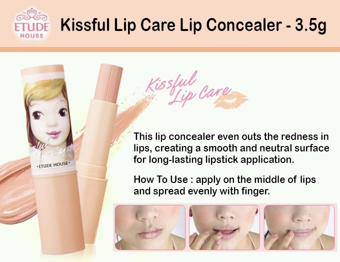 [Etude House] Son nền che khuyết điểm môi Etude Kissful lip care concealer