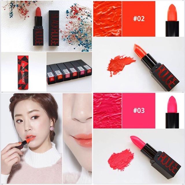 [Black Rouge] Son lì Black Rouge Diva Black Lipstick