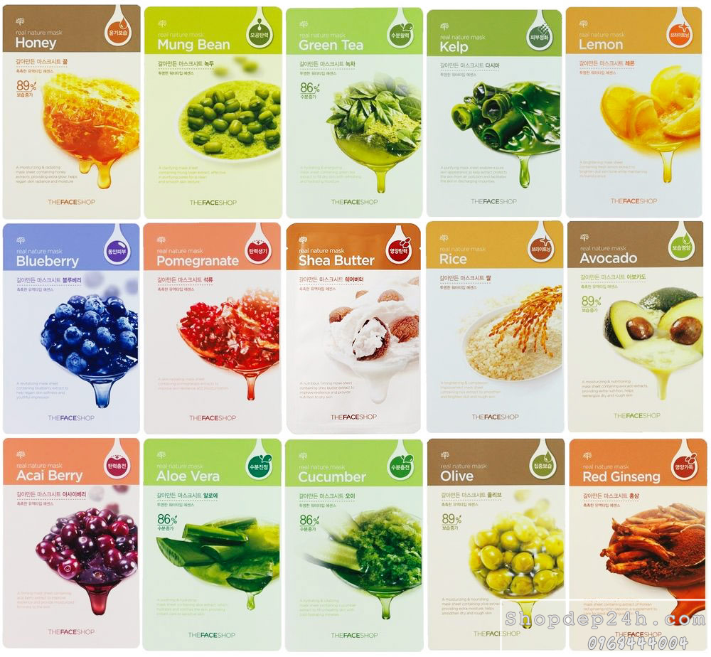 [The Face Shop] Mặt nạ dưỡng da Real Nature Mask Sheet